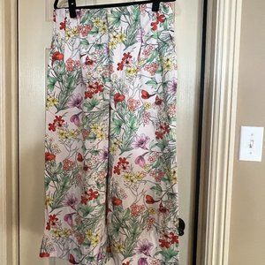 Zara Flower Pattern Coulotte Pant